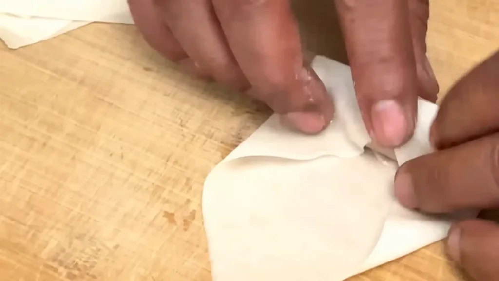 Making rolls step 4 Ambers menus Ambers Fried Lumpiang Shanghai