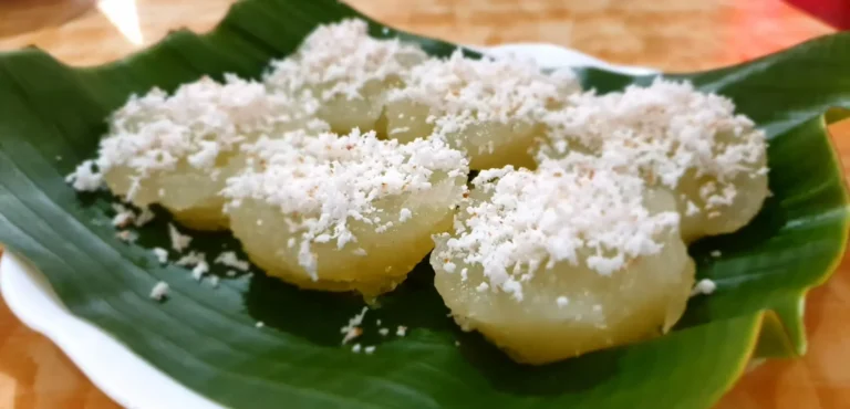Pichi-Pichi With Fresh Coconut (Niyog) 3 Pichi Pichi with fresh Coconut Cassava Pichi Pichi Amber menu