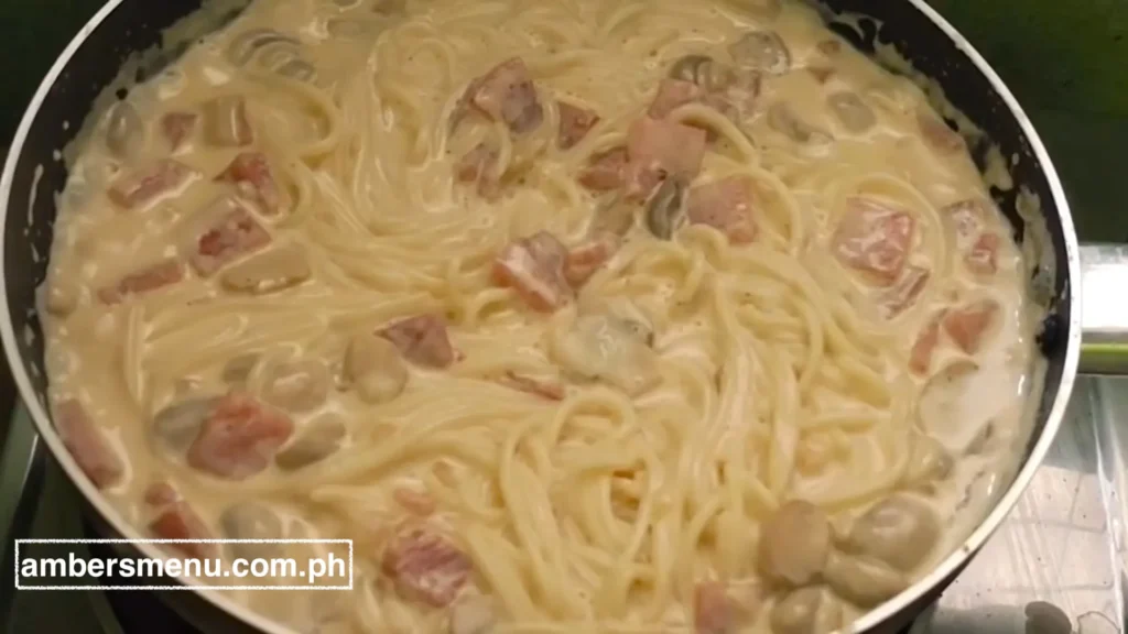 Creamy Carbonara cooking _ Amber menu