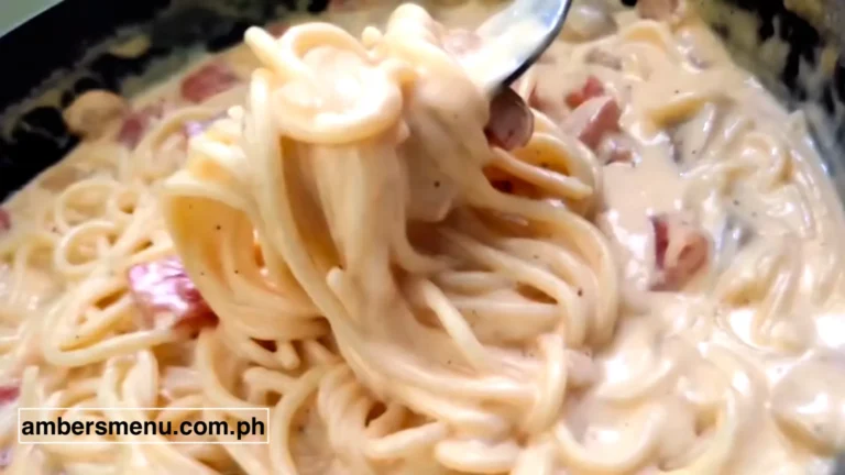 creamy carbonara Amber menu